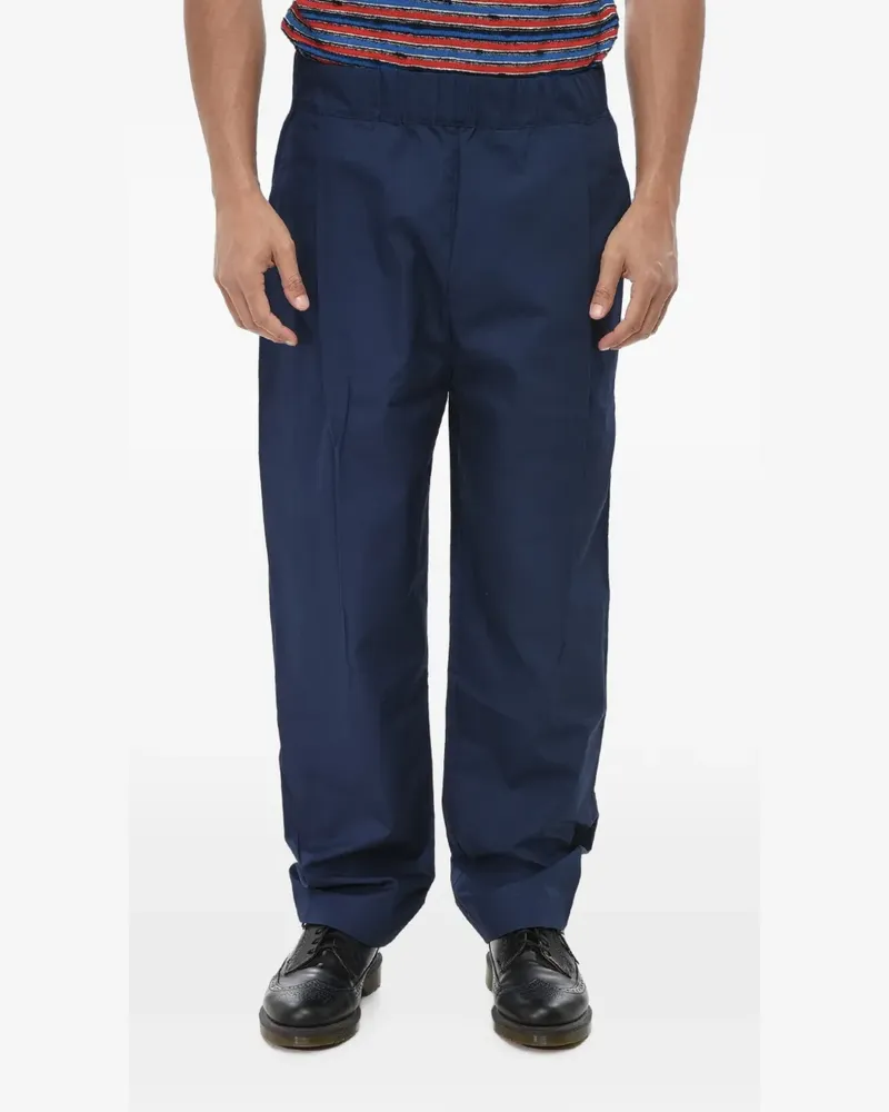 Laneus pleated elasticated-waistband trousers - Blau Blau