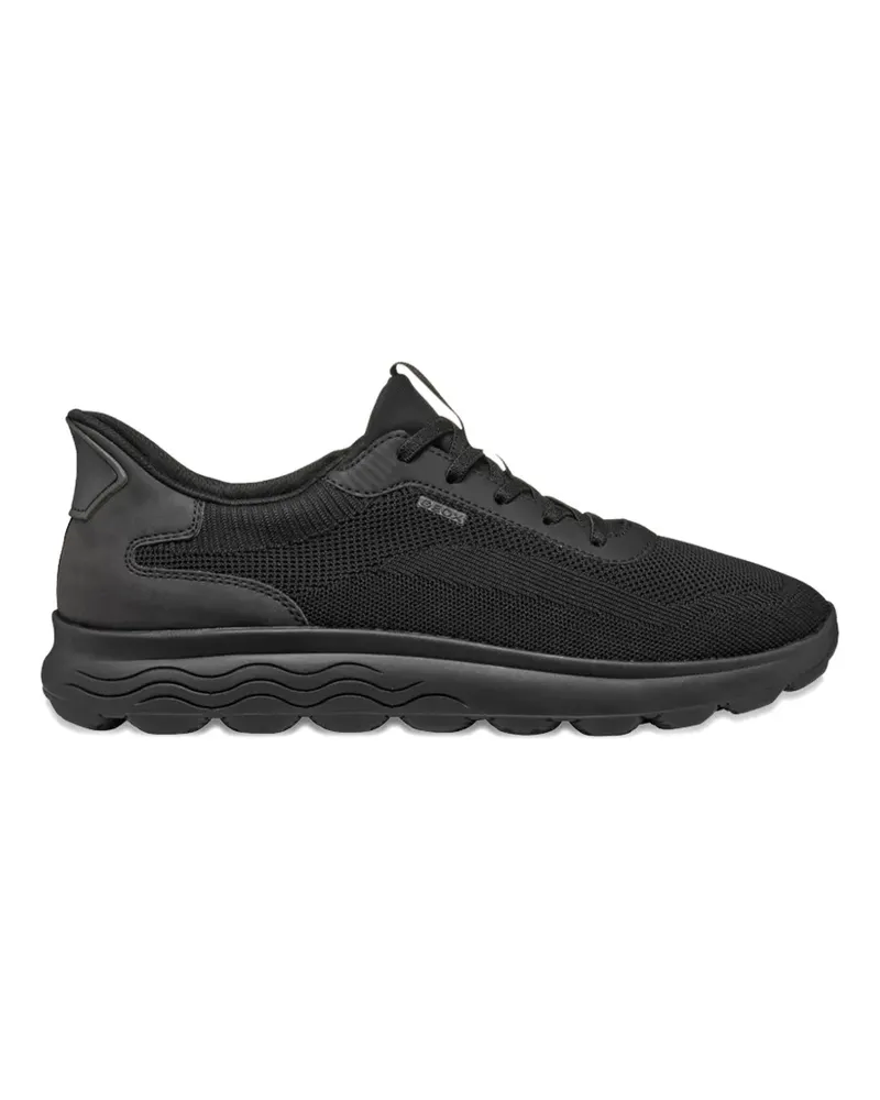 Geox Strukturierte Spherica Plus Sneakers - Schwarz Schwarz