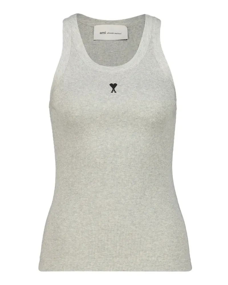 AMI Paris Geripptes Ami de Coeur Tanktop - Grau Grau