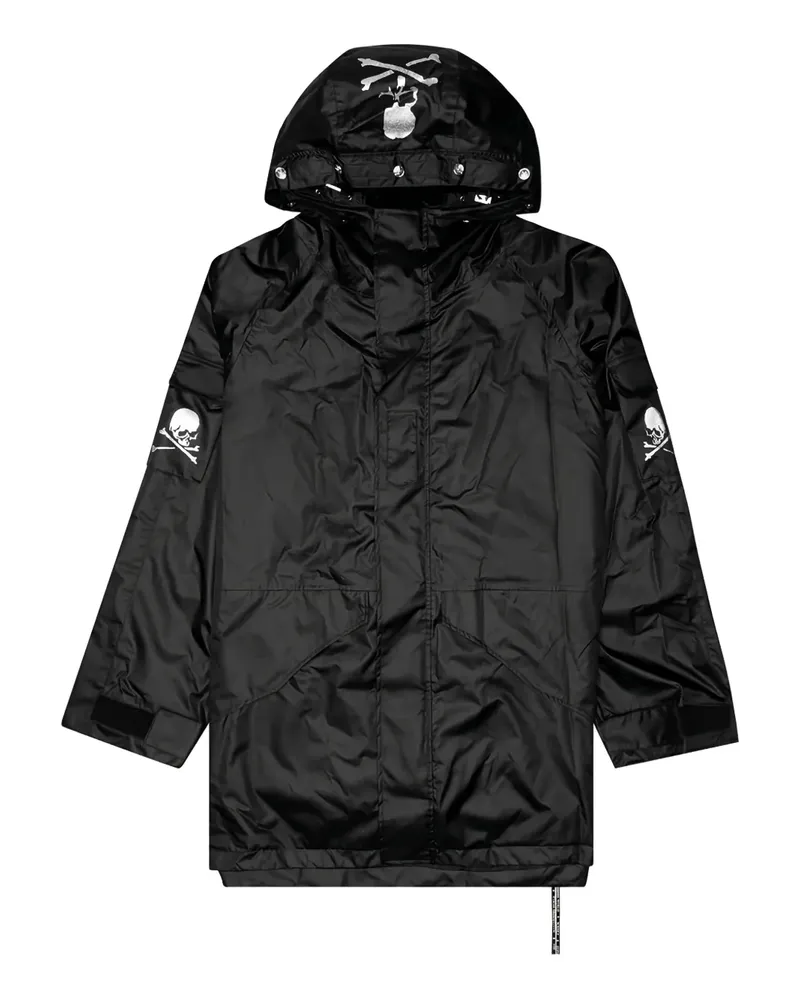 Mastermind World Windbreaker mit Totenkopf-Print - Schwarz Schwarz