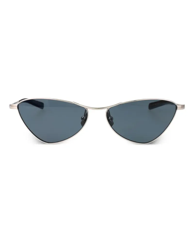 Saint Laurent Sonnenbrille mit Cat-Eye-Gestell - Silber Silber
