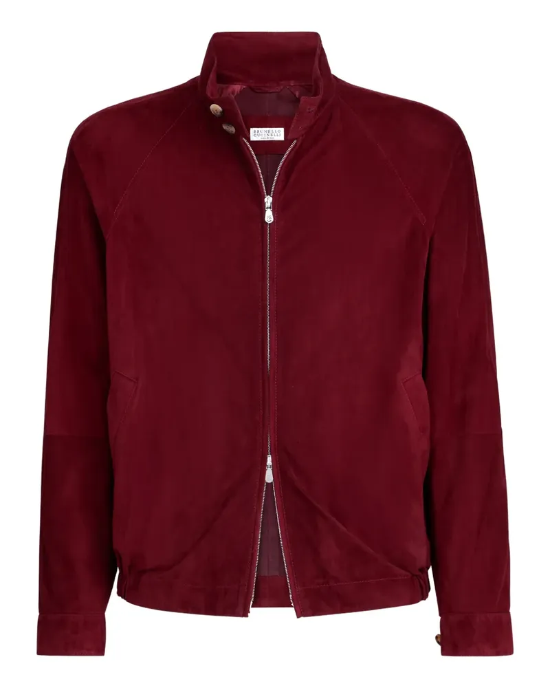 Brunello Cucinelli Bomberjacke aus Wildleder - Rot Rot