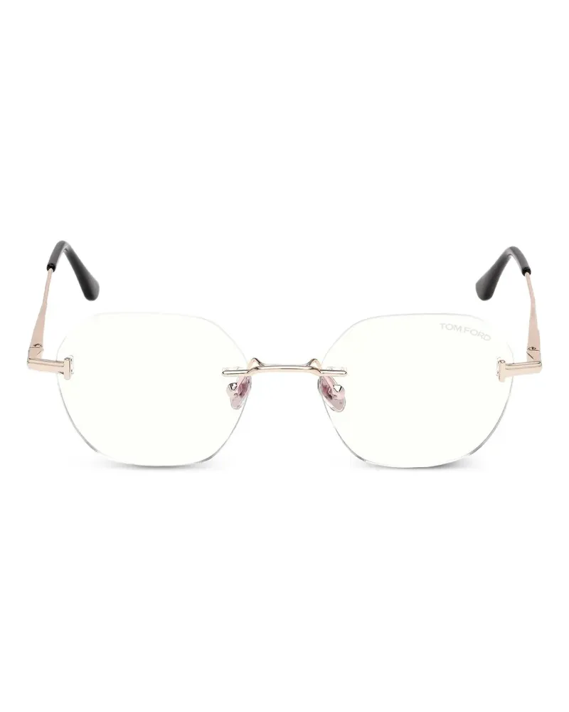 Tom Ford rimless geometric-frame glasses - Weiß Weiß