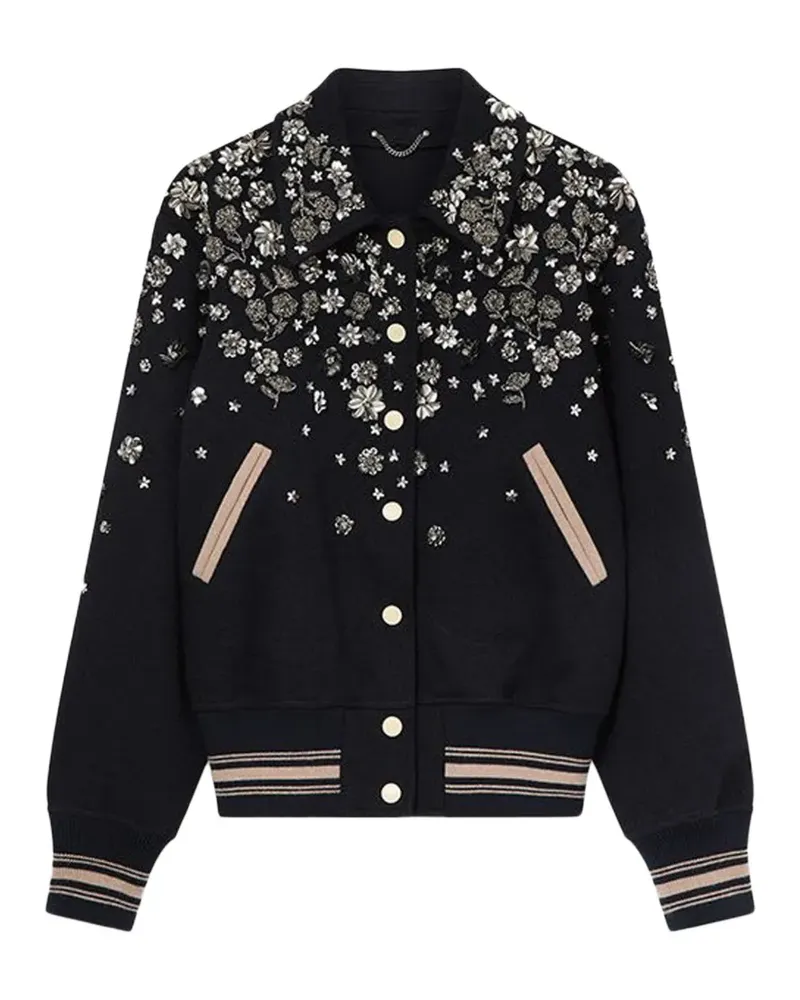 Golden Goose Bomberjacke mit Logo-Patch - Schwarz Schwarz