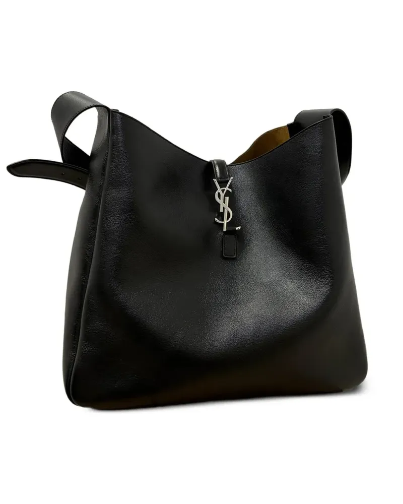 Saint Laurent LE 5 À 7 maxi bag in grained leather - Schwarz Schwarz