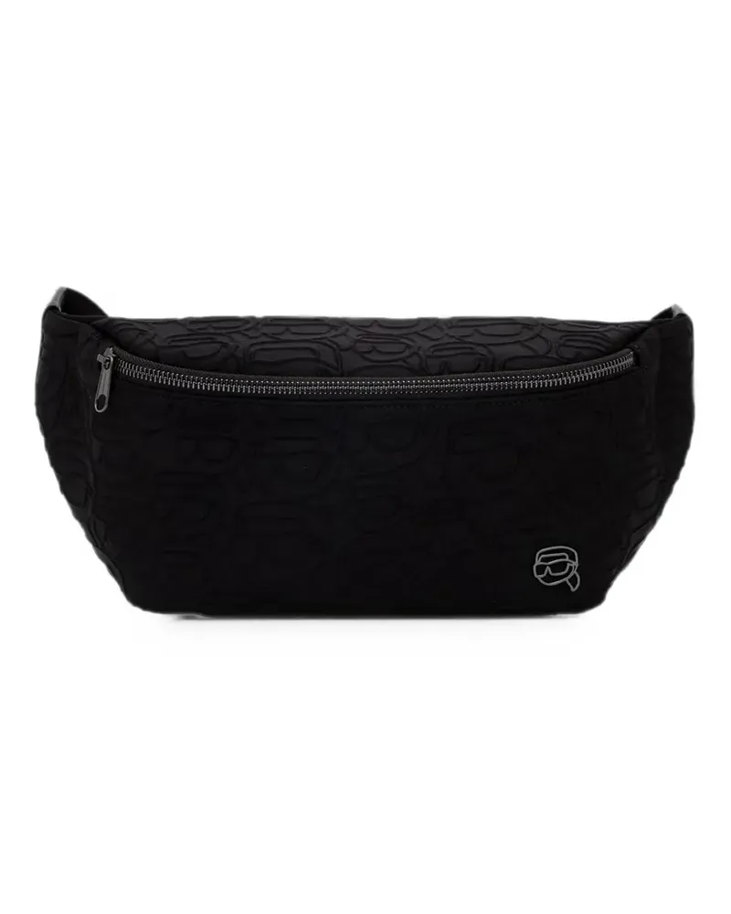Karl Lagerfeld logo-embossed belt bag - Schwarz Schwarz