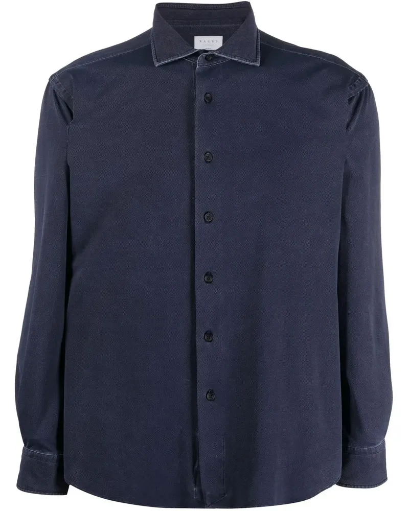 XACUS Ausgeblichenes Hemd - Blau Blau
