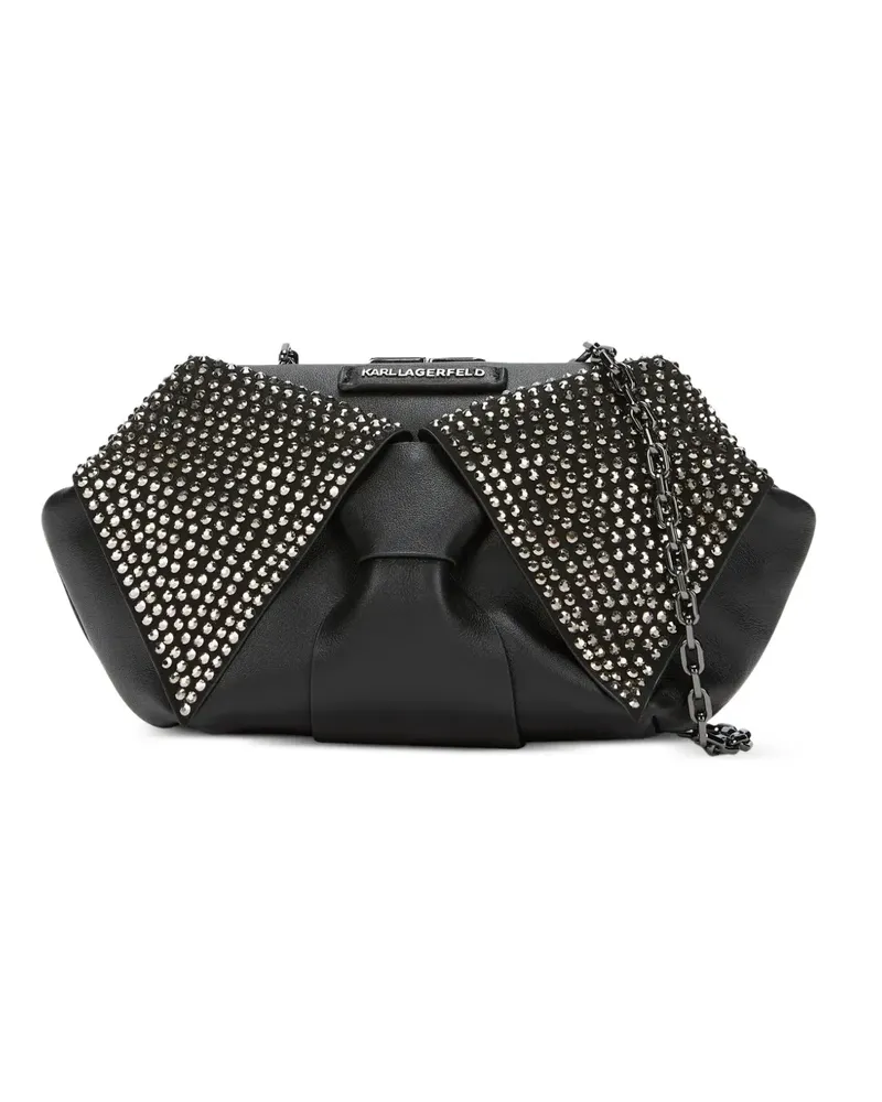 Karl Lagerfeld K/Novelty Schultertasche mit Nieten - Schwarz Schwarz