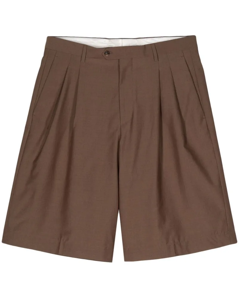 LARDINI Shorts mit Falten Braun