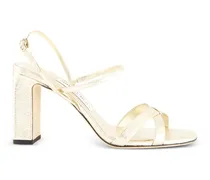 Elsy Sandalen mit Blockabsatz 85cm - Gold