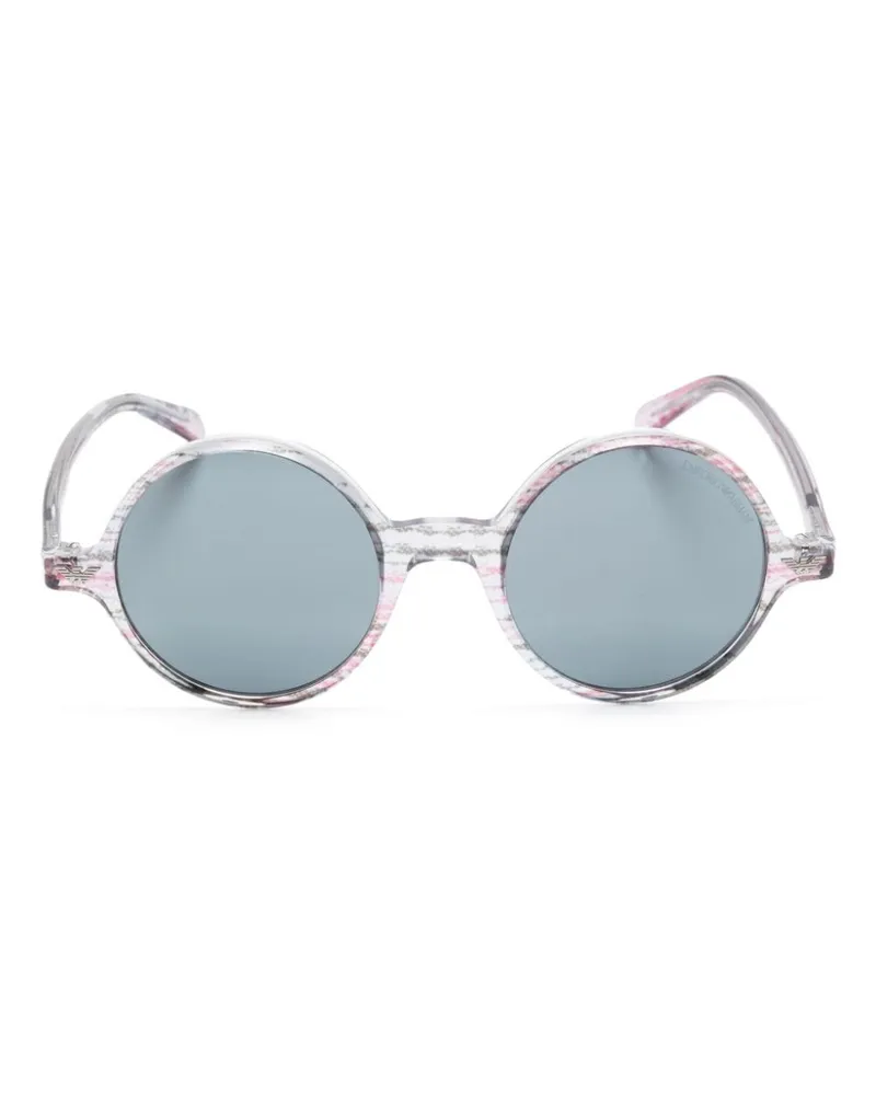 Emporio Armani Sonnenbrille mit rundem Gestell Rosa