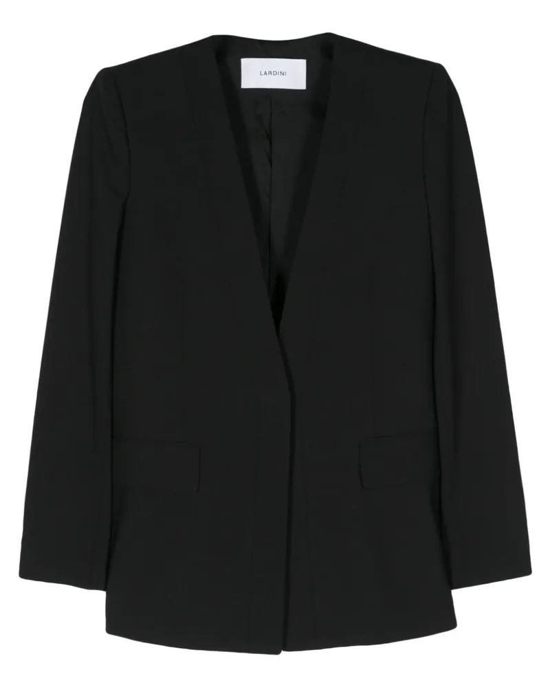 LARDINI Gewebter Blazer aus Wollgemisch Schwarz