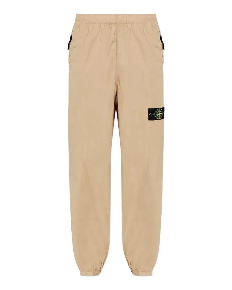 Stone Island logo-patch trousers - Nude Nude