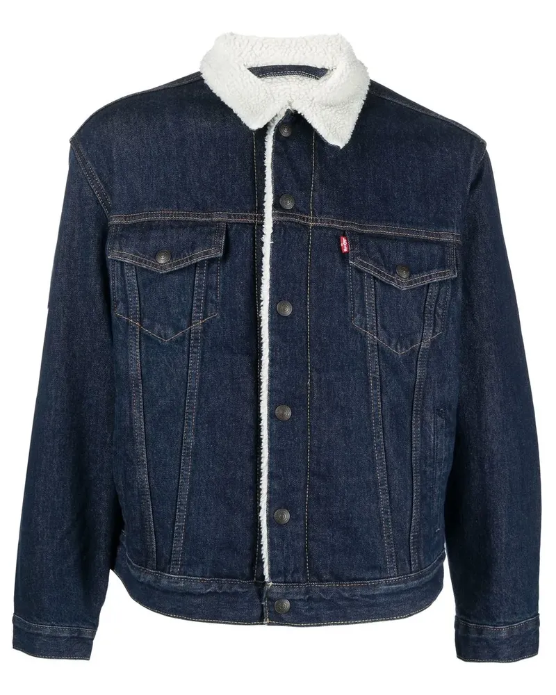 Levi's Jeansjacke mit Shearling-Futter - Blau Blau
