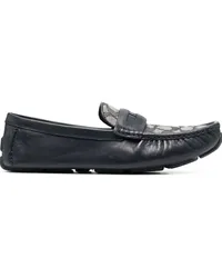 Coach Loafer mit Monogramm-Stickerei Blau