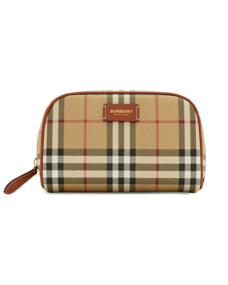 Burberry Kleine Clutch mit Karomuster - Nude Nude