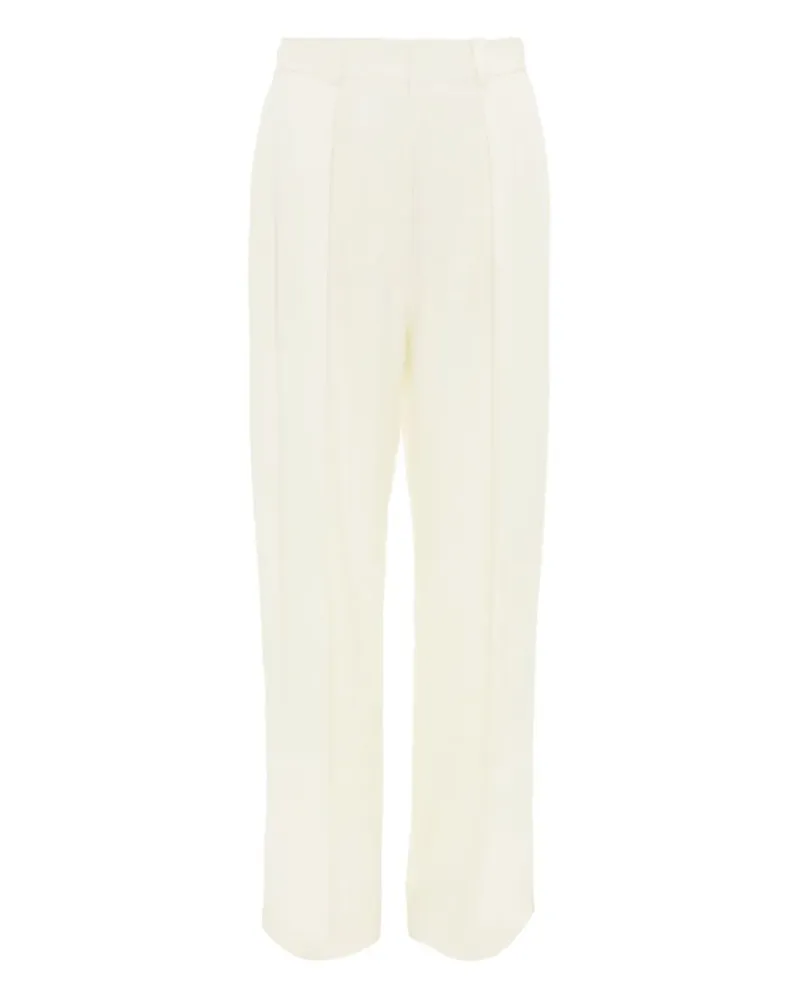 Victoria Beckham Wide-Leg-Hose mit Bundfalten - Nude Nude