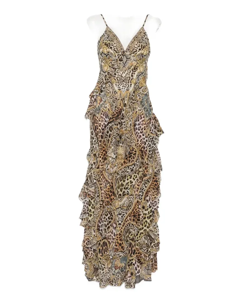 Camilla Kleid mit Leopardenprint - Braun Braun