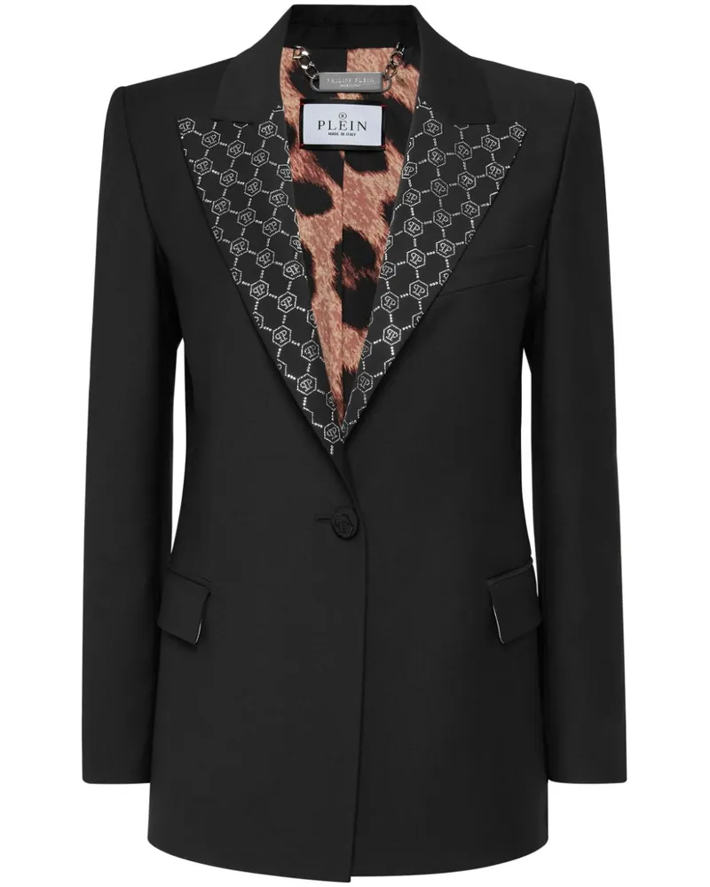 Philipp Plein Blazer mit Monogramm - Schwarz Schwarz