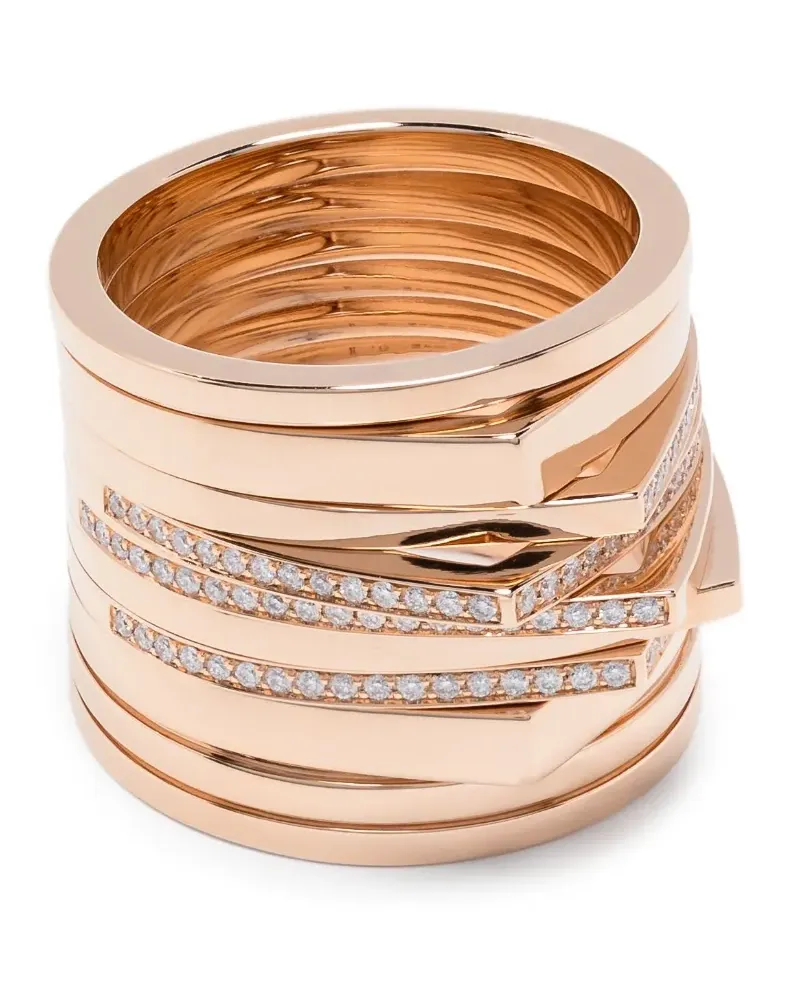 Repossi 14kt Antifer Rotgoldring mit Diamanten - Rosa Rosa
