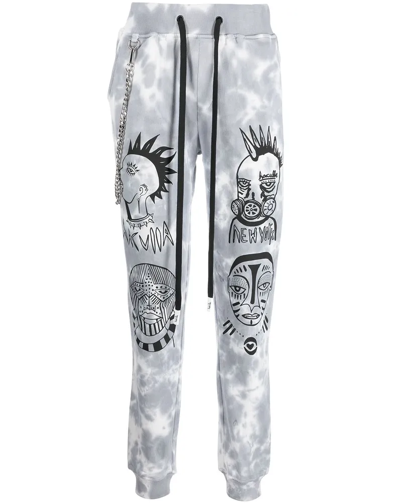 Haculla Jogginghose mit Batik-Print - Grau Grau
