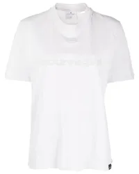 Courrèges T-Shirt mit Logo-Patch Weiß