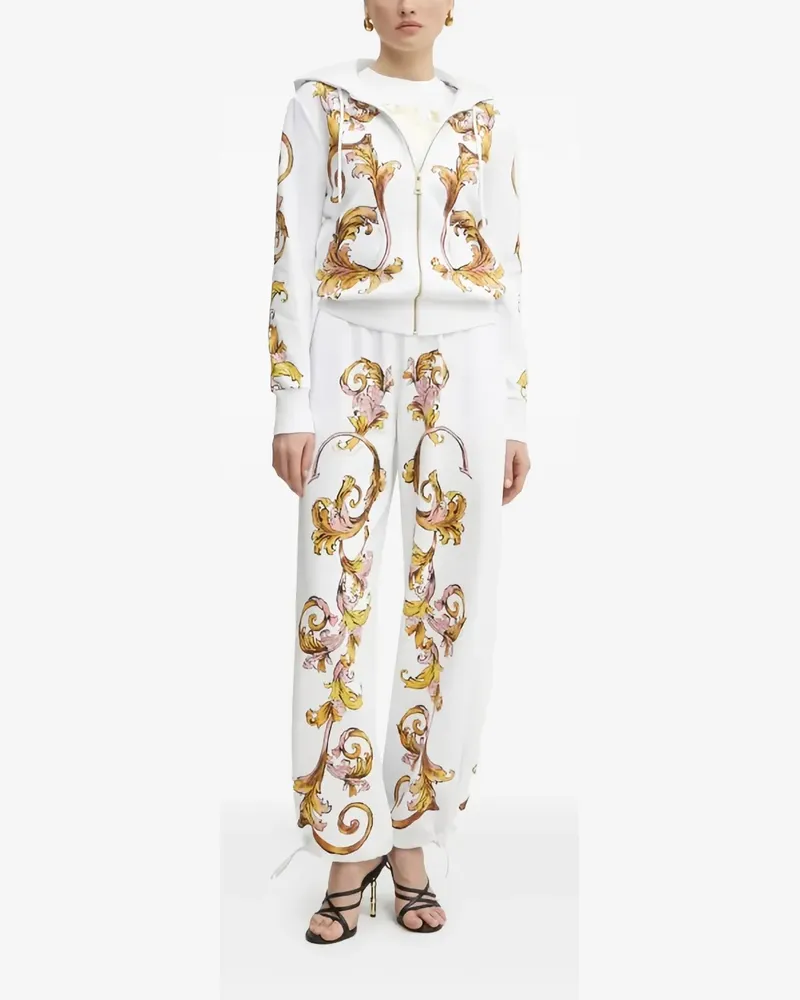 Versace Jeans Outline Barocco Hoodie - Weiß Weiß