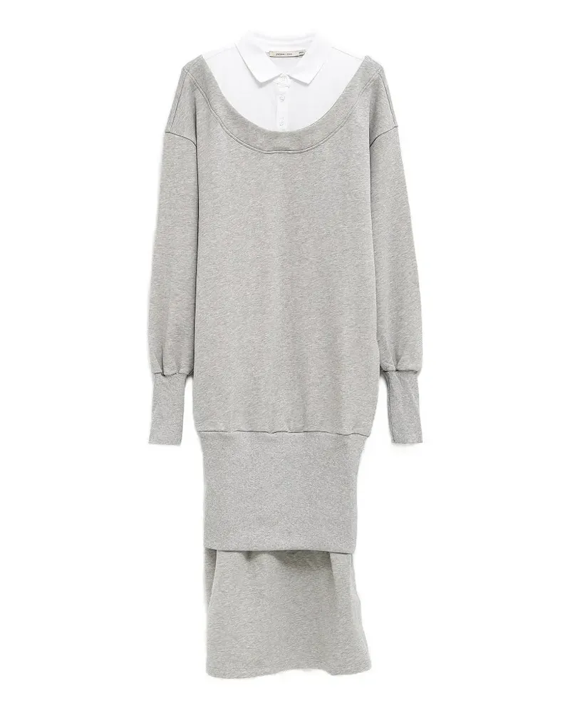 Paloma Wool Belda layered-design long-sleeve dress - Grau Grau