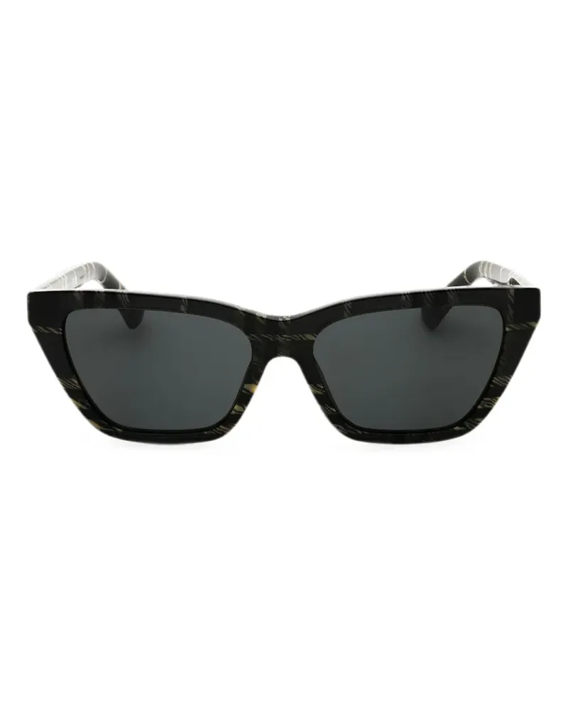 Burberry Sonnenbrille mit eckigem Gestell - Schwarz Schwarz