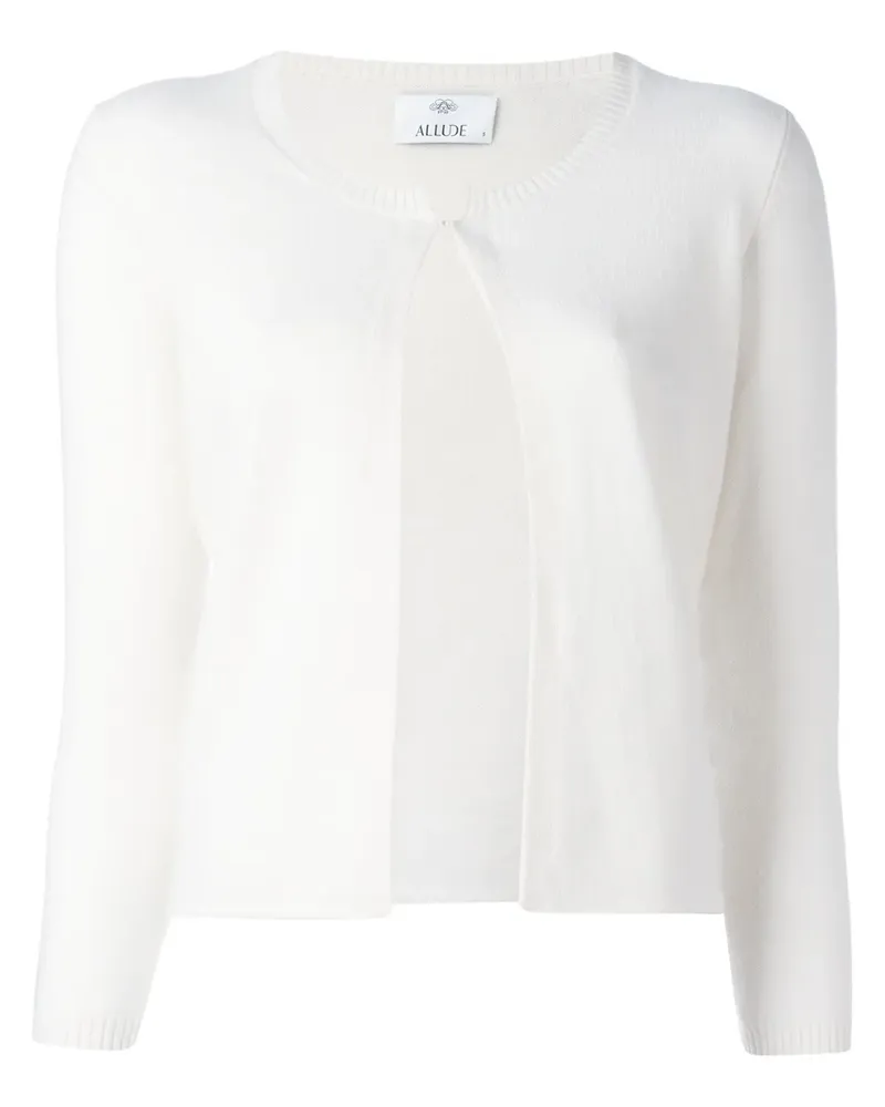ALLUDE Kaschmircardigan mit offener Front - Weiß Weiß