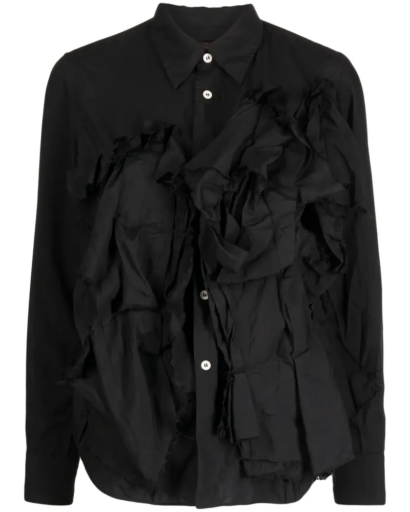 Comme des Garçons Hemd mit Rüschen - Schwarz Schwarz