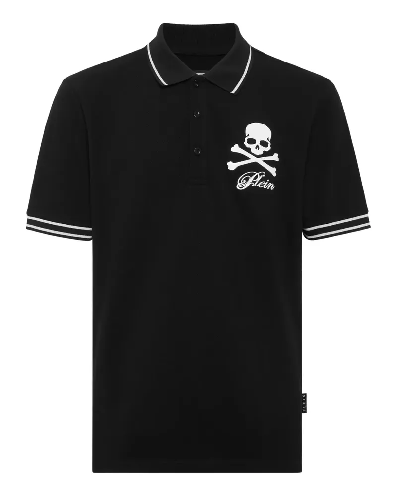 Philipp Plein Poloshirt mit Totenkopf-Print - Schwarz Schwarz