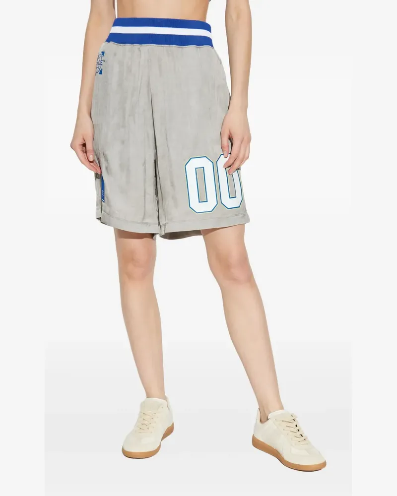 OFF-WHITE number-print shorts - Grau Grau