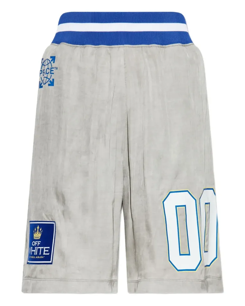 OFF-WHITE number-print shorts - Grau Grau