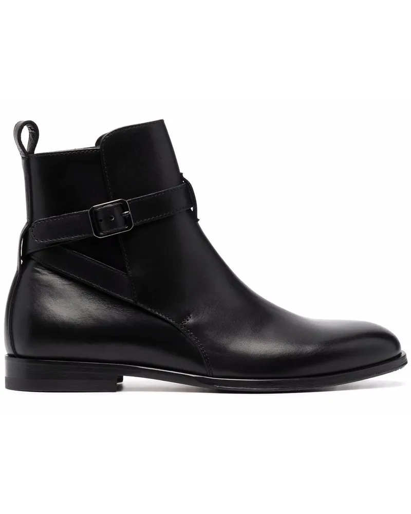 Scarosso Lara Stiefeletten mit Schnalle - Schwarz Schwarz