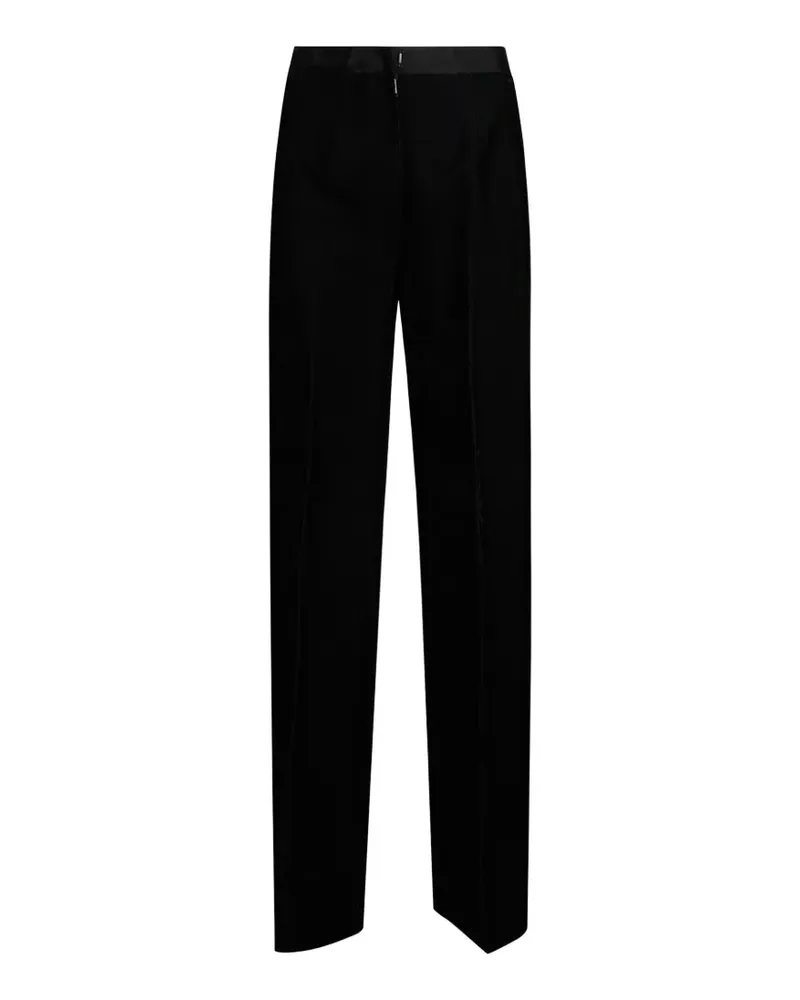 forte_forte Gerippte Hose mit hohem Bund - Schwarz Schwarz
