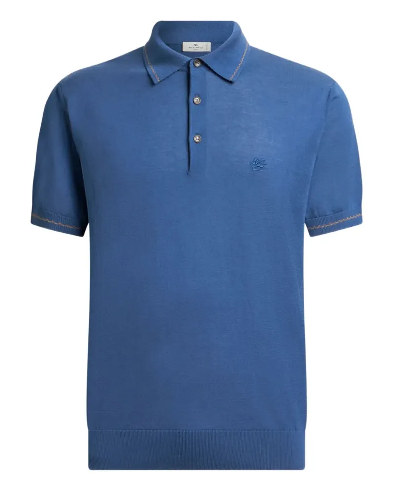 Etro Poloshirt mit Pegaso-Motiv - Blau Blau