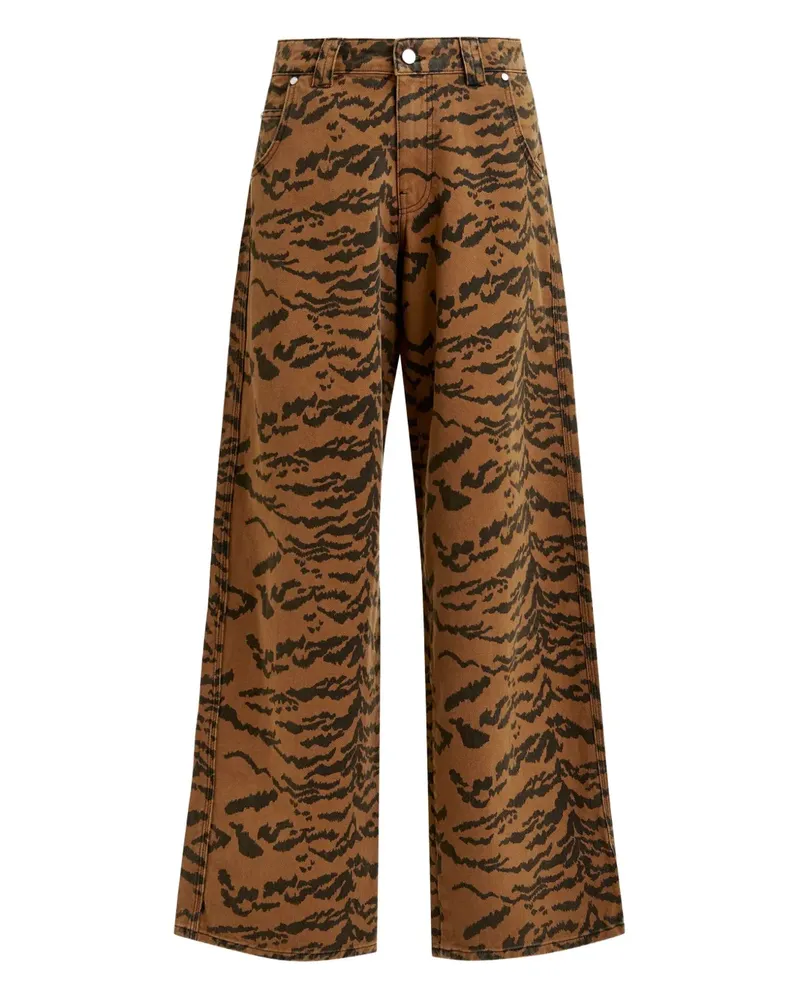 Essentiel Jeans mit Tiger-Print - Braun Braun