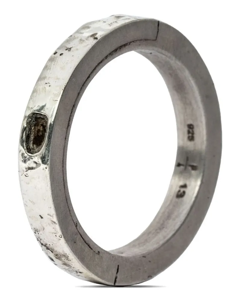 Parts Of Four 10kt Sistema Goldring mit Diamant - Silber Silber