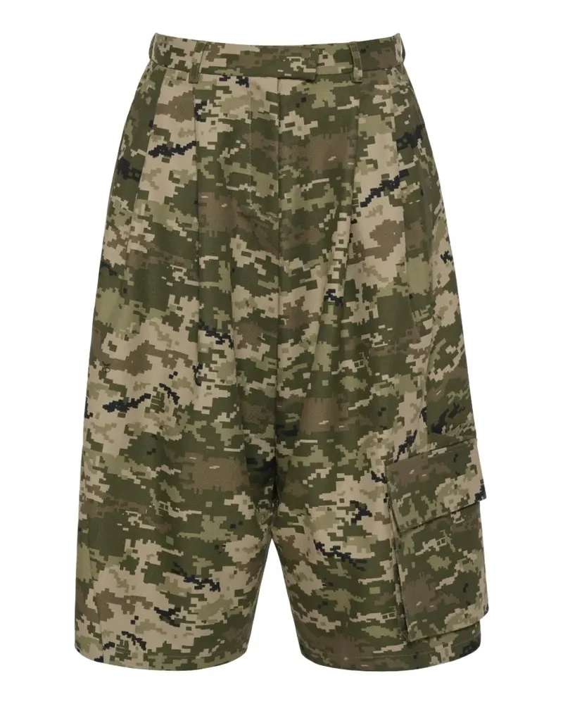 ANOUKI camouflage-print knee-length shorts - Grün Grün