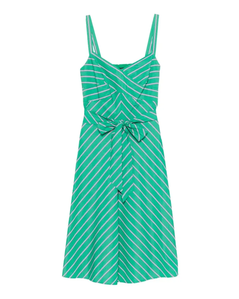 Ralph Lauren striped tie-waist mini dress - Grün Grün
