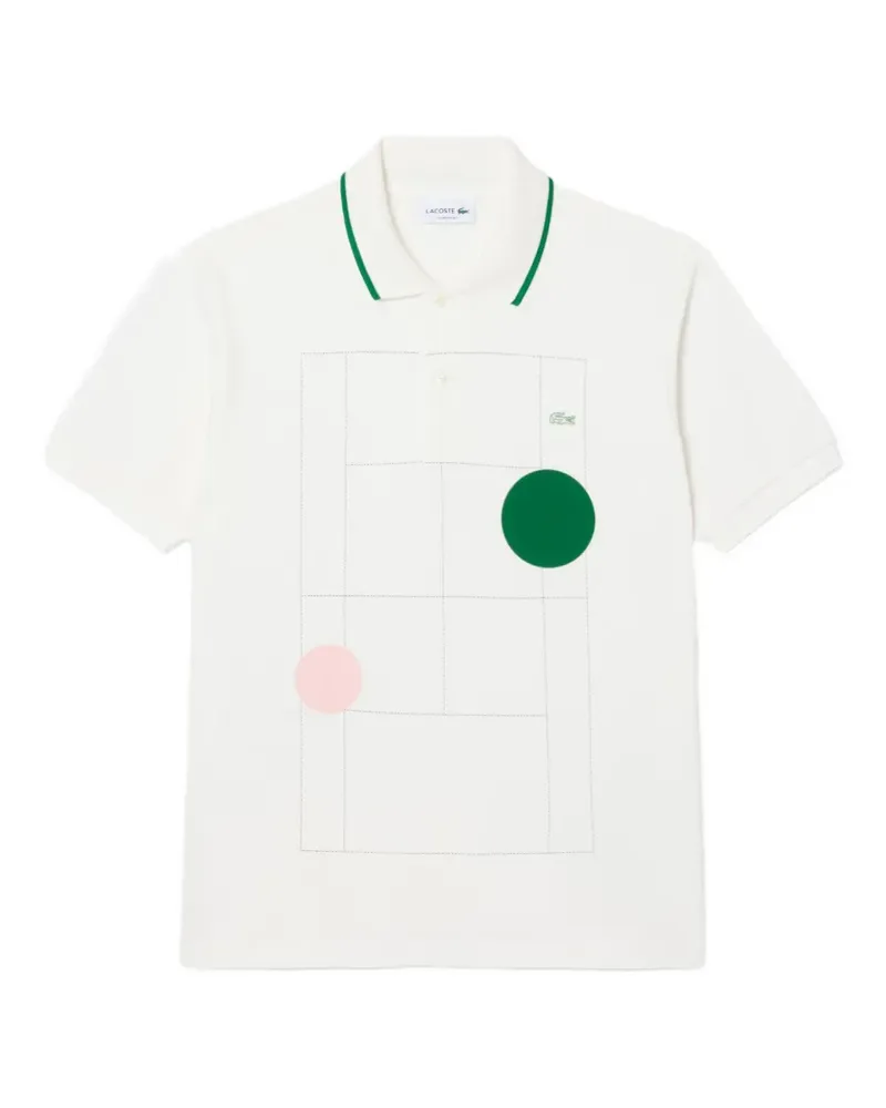 Lacoste graphic-print polo shirt - Weiß Weiß