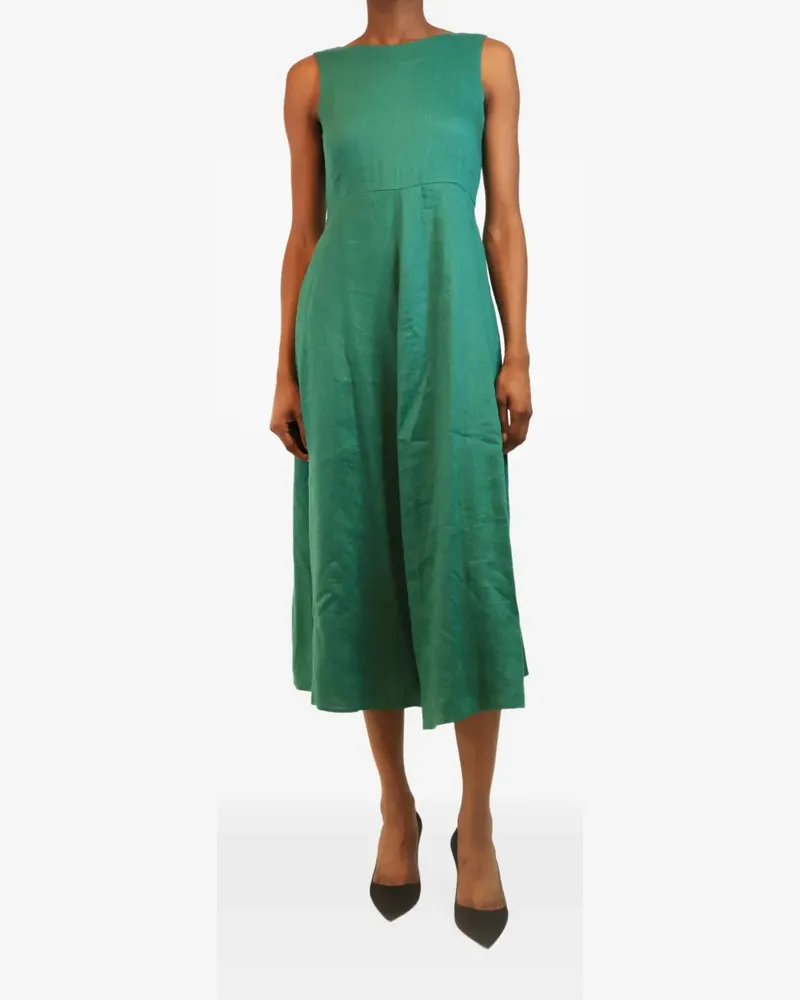 Max Mara Ärmelloses Midikleid - Grün Grün