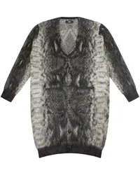 Amiri Cardigan mit Schlangenleder-Print Grau