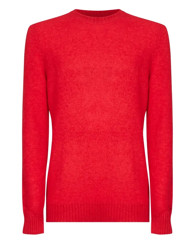 MC2 Saint Barth Gerippter Pullover mit Logo-Stickerei - Rot Rot