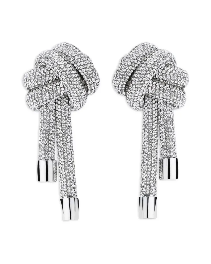 Area Ohrringe mit Kristallen - Silber Silber