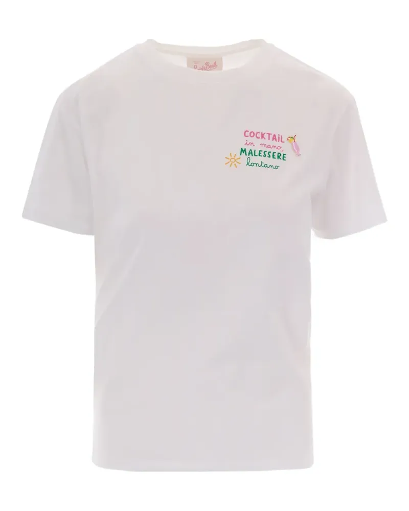 MC2 Saint Barth Emilie Cocktail In Hand T-shirt - Weiß Weiß