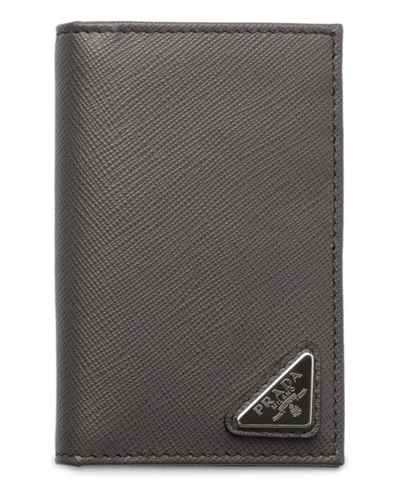 Prada Kartenetui aus Saffiano-Leder - Grau Grau