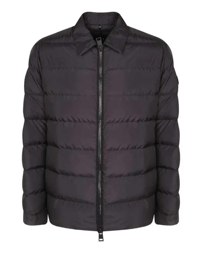 Moncler Gesteppte Malghette Jacke mit Logo-Print - Schwarz Schwarz