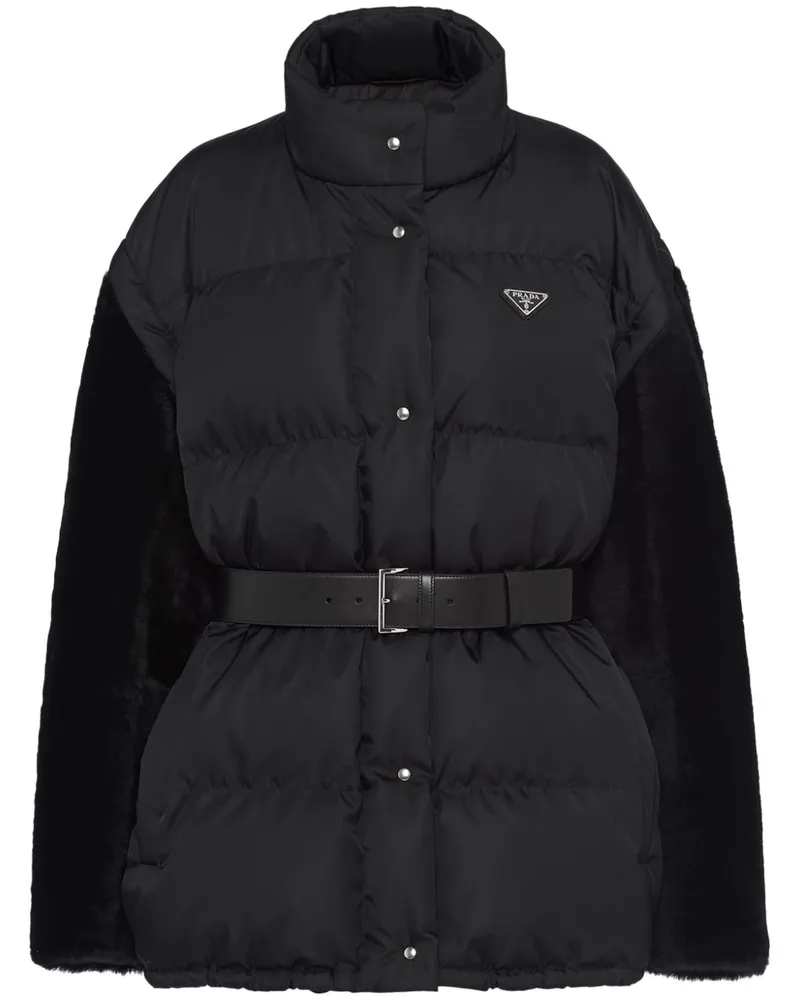 Prada Re-Nylon Daunenjacke - Schwarz Schwarz